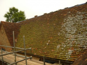 Listed Graded Building Roofing Project Before Tile Replacement